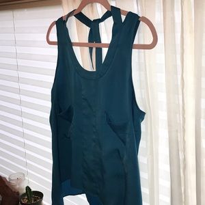Aqua Blue Halter Top